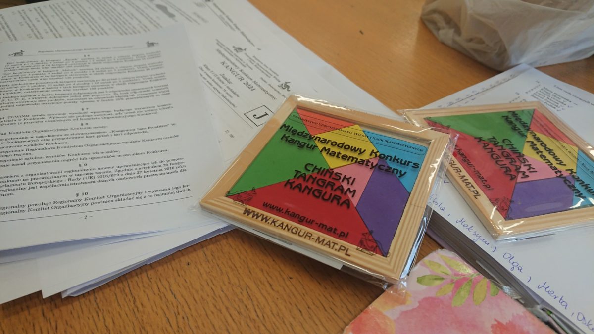 dyplom z konkursu matematycznego Kangur